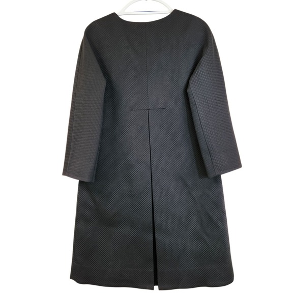 Leon Max Size M Limited Edition Circle Cloqué Jacquard Topper Coat Black Texture - Picture 3 of 15